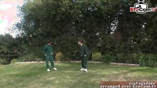 Skinny brunette milf fucks with small tits outdoor - Brandi Lyons