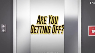 She gets trapped in the elevator. The janitor uses oil to save her (sub español)