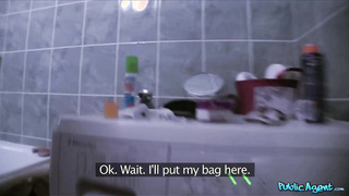 PublicAgent-Stranger Comes To Fix Washing Machine, Cums On Blonde Instead