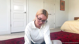Gabbie Carter - Roleplay Slutty Little Nerd Practices Using Dick rq