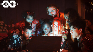 Bebe and Muriel's 5 cock orgy GANGBANG