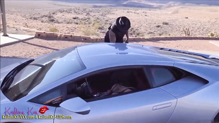 sexy woman likes the car