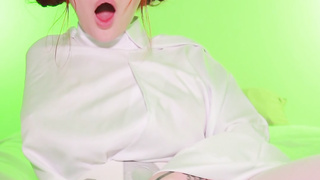 Naomi Hughes - Redhead Riding a Light Saber