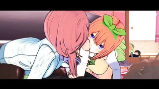 Мику и Йоцуба УНИЧТОЖЕНЫ всего одним членом 1 серия